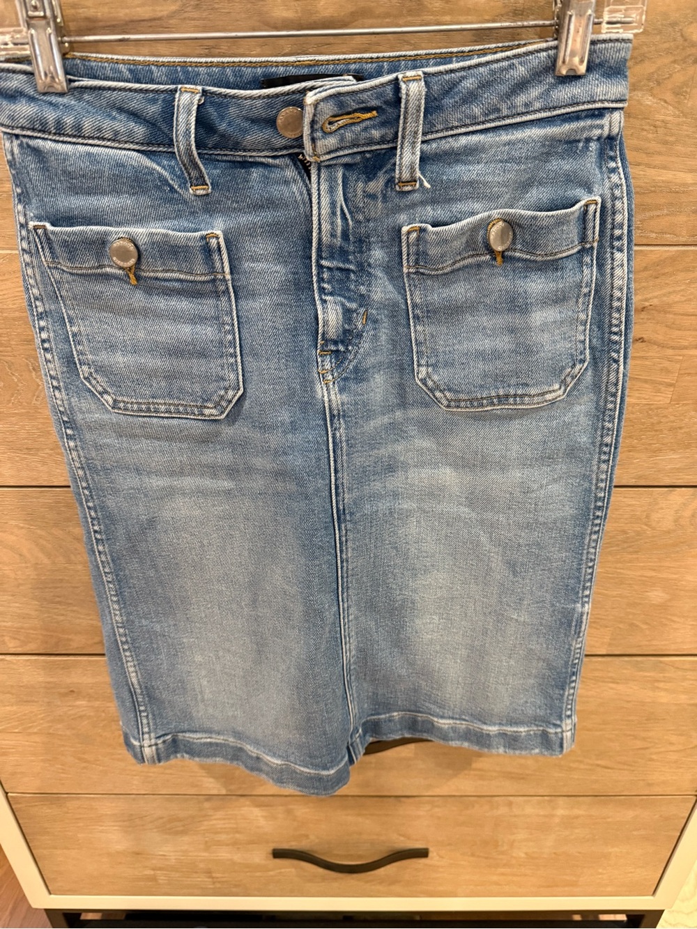 Petite Banana Republic Skirt, 0, Light Wash Denim Pencil skirt